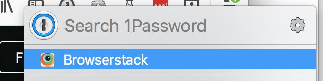 1Password suggesting Browserstack credentials to be used for site