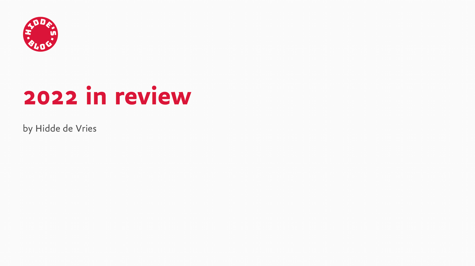 2022 in review | hidde.blog