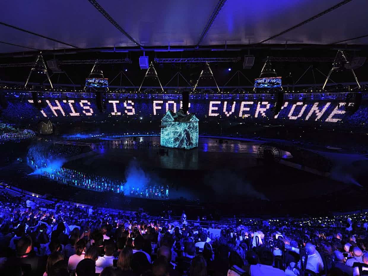 Display in stadium showing this is for everyone