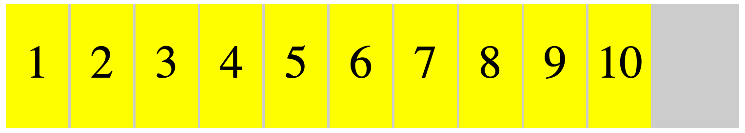 10 numbered yellow rectangles on a gray background